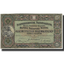 Billete, 5 Franken, Suiza, KM:11k, MBC