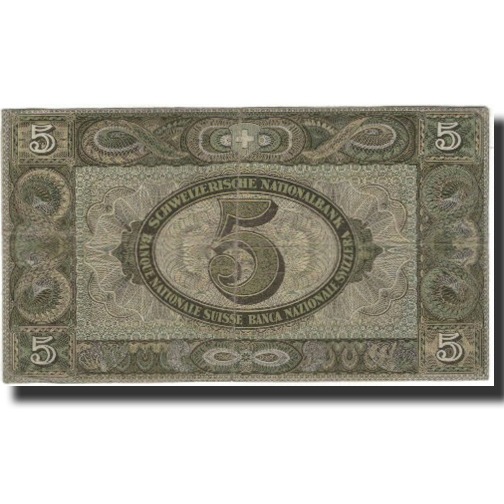 Billete, 5 Franken, Suiza, KM:11k, MBC