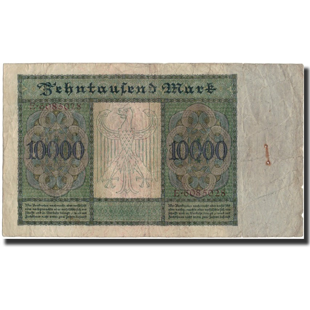 Geldschein, Deutschland, 10,000 Mark, 1922, KM:70, SGE+