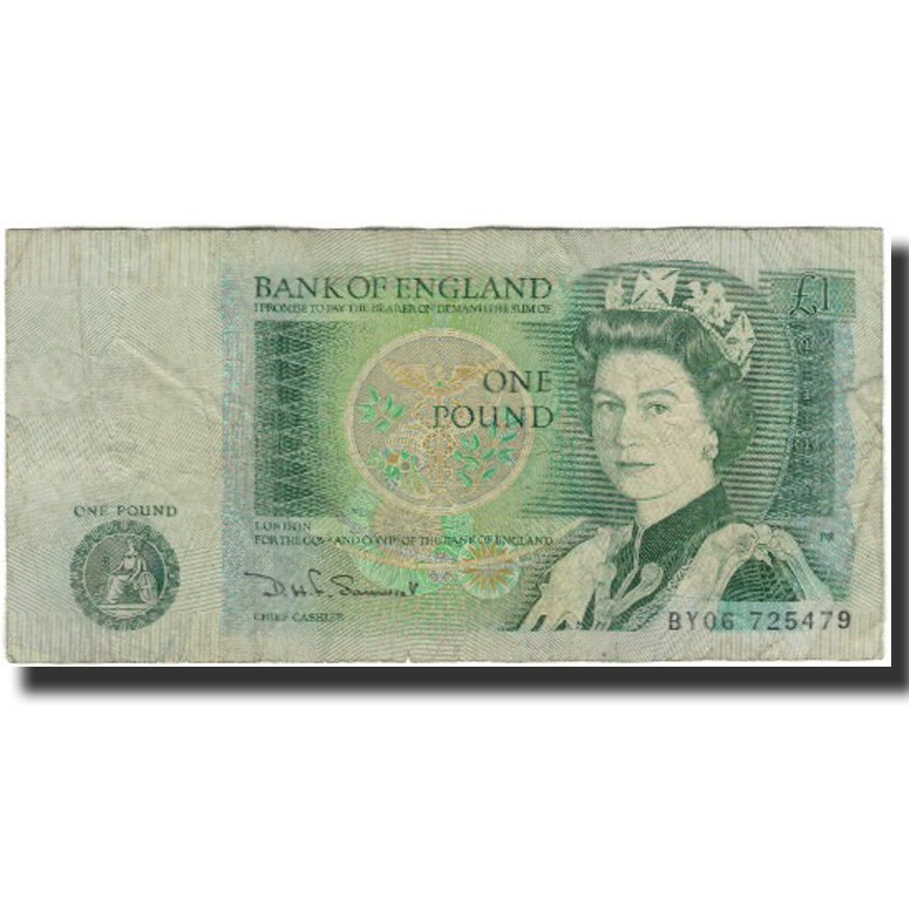 Banknote, Great Britain, 1 Pound, KM:377b, F(12-15)