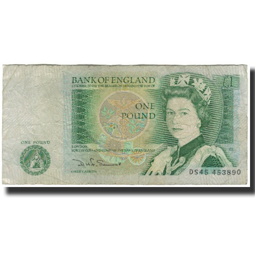 Banknote, Great Britain, 1 Pound, KM:377b, F(12-15)