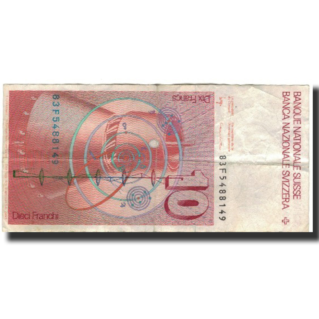 Banknote, Switzerland, 10 Franken, KM:53e, VF(30-35)