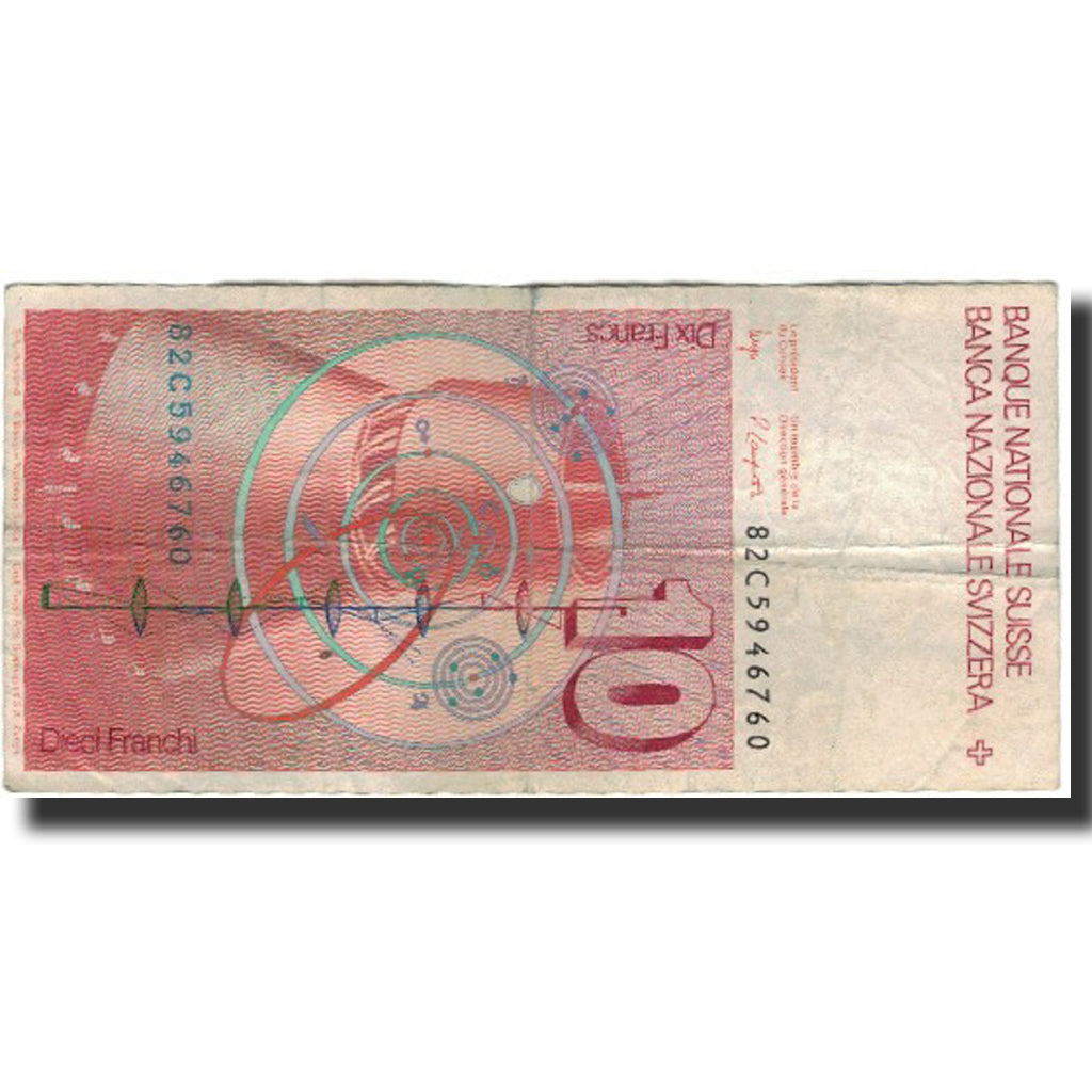 Geldschein, Schweiz, 10 Franken, KM:53d, S