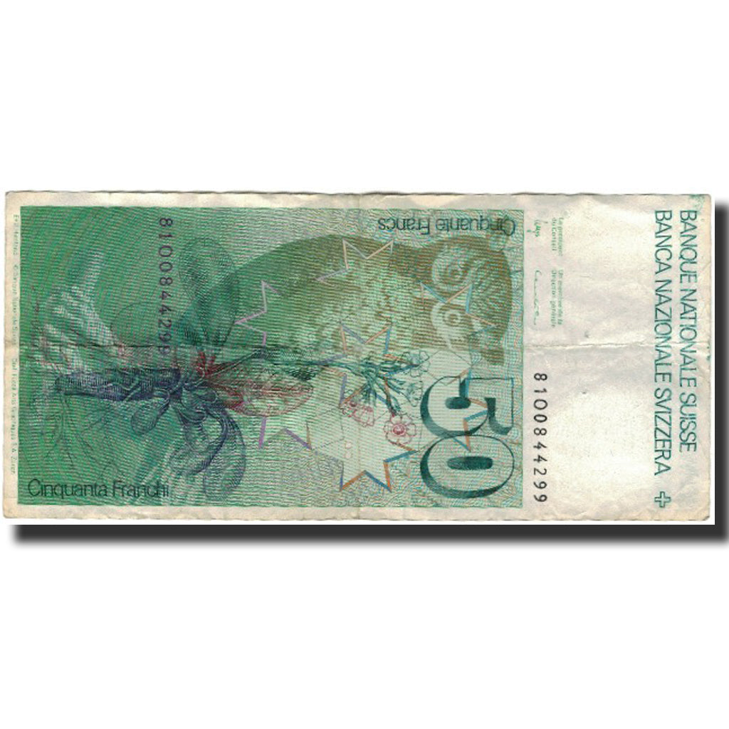 Banknote, Switzerland, 50 Franken, KM:56d, VF(20-25)