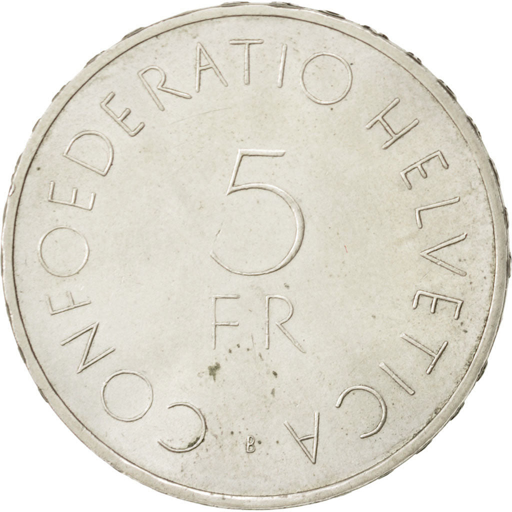 SWITZERLAND, 5 Francs, 1963, Bern, KM #51, AU(55-58), Silver, 31, 14.96