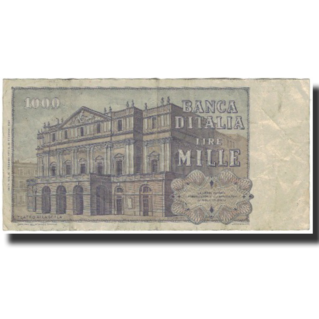 Nota, Itália, 1000 Lire, KM:101c, VF(30-35)
