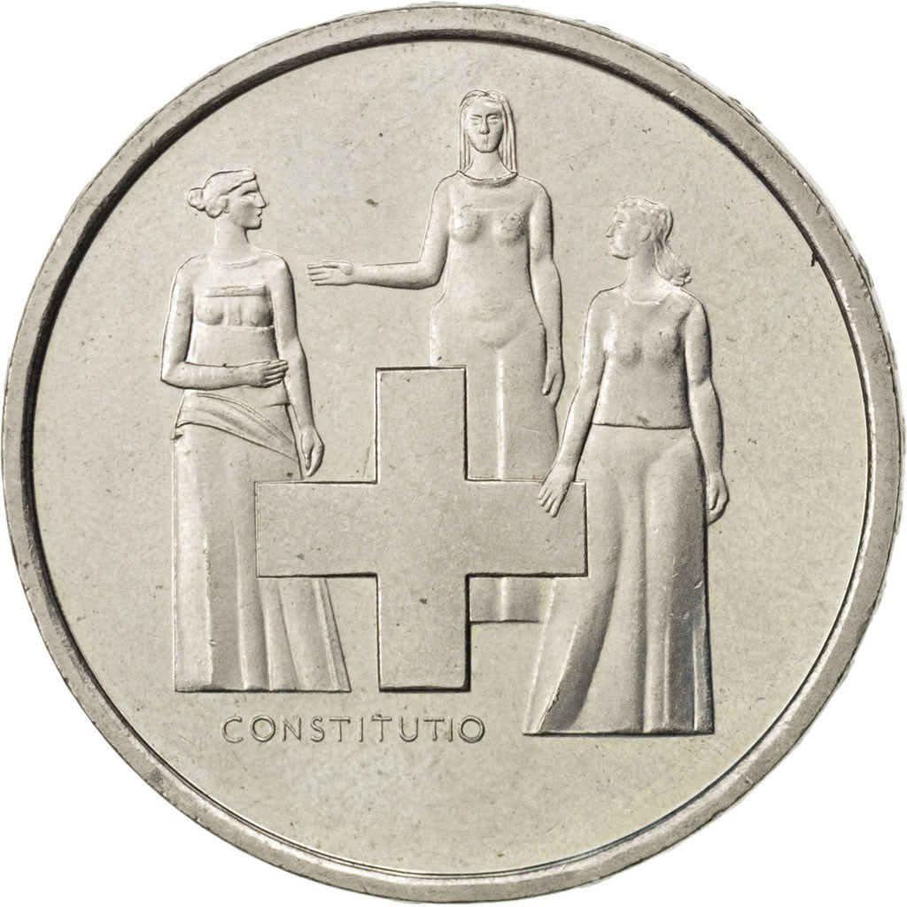 Svizzera, 5 Francs, 1974, SPL-, Rame-nichel, KM:52