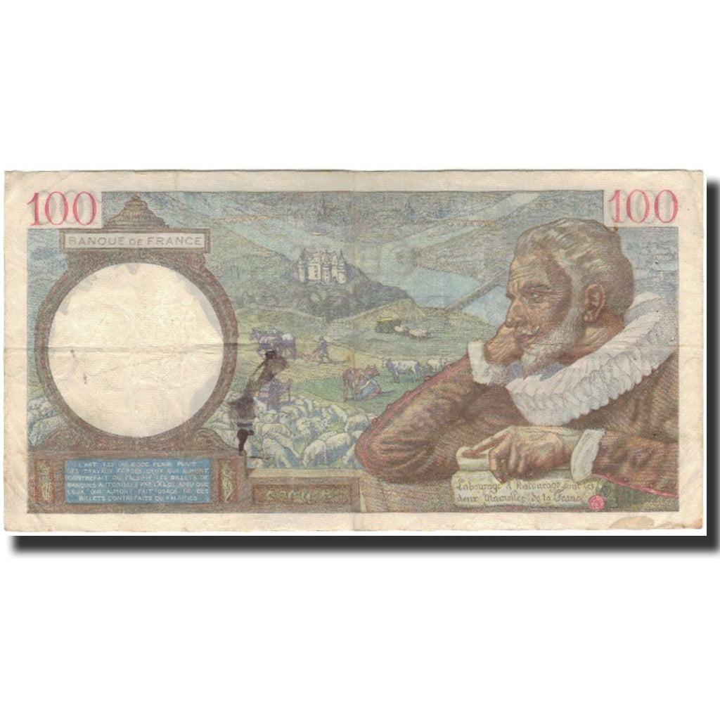 Francia, 100 Francs, Sully, 1941-10-02, MB+, Fayette:26.58, KM:94