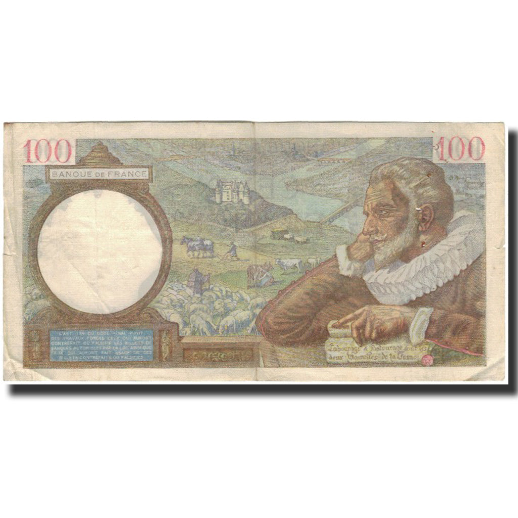 France, 100 Francs, Sully, 1941-09-04, VF(30-35), Fayette:26.57, KM:94