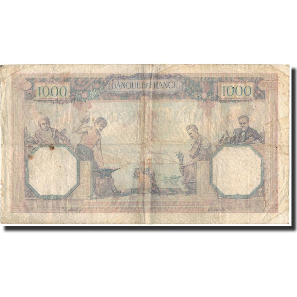 France, 1000 Francs, Cérès et Mercure, 1927-06-17, F(12-15), Fayette:37.1