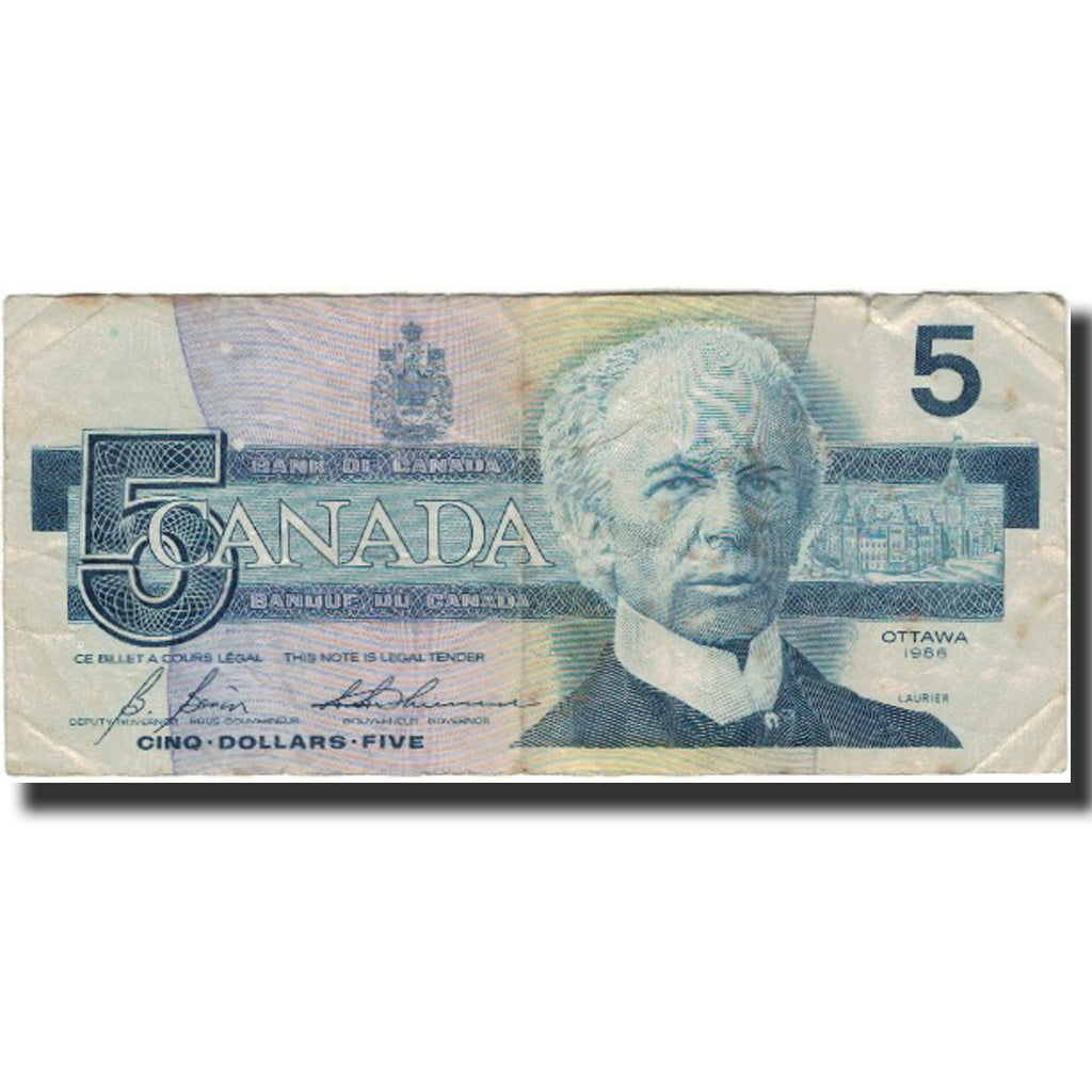 Biljet, Canada, 5 Dollars, 1986, KM:95c, TB
