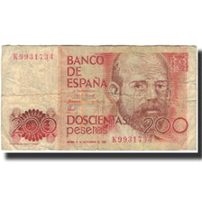 Banknote, Spain, 200 Pesetas, 1980-09-16, KM:156, VF(20-25)