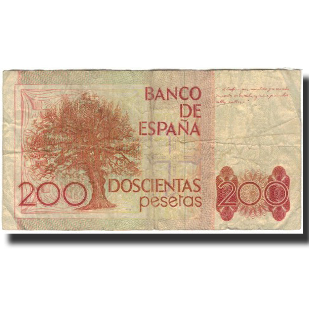 Banknote, Spain, 200 Pesetas, 1980-09-16, KM:156, VF(20-25)
