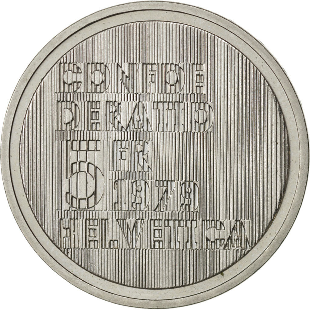 SWITZERLAND, 5 Francs, 1979, KM #57, AU(55-58), Copper-Nickel, 31.45, 13.16