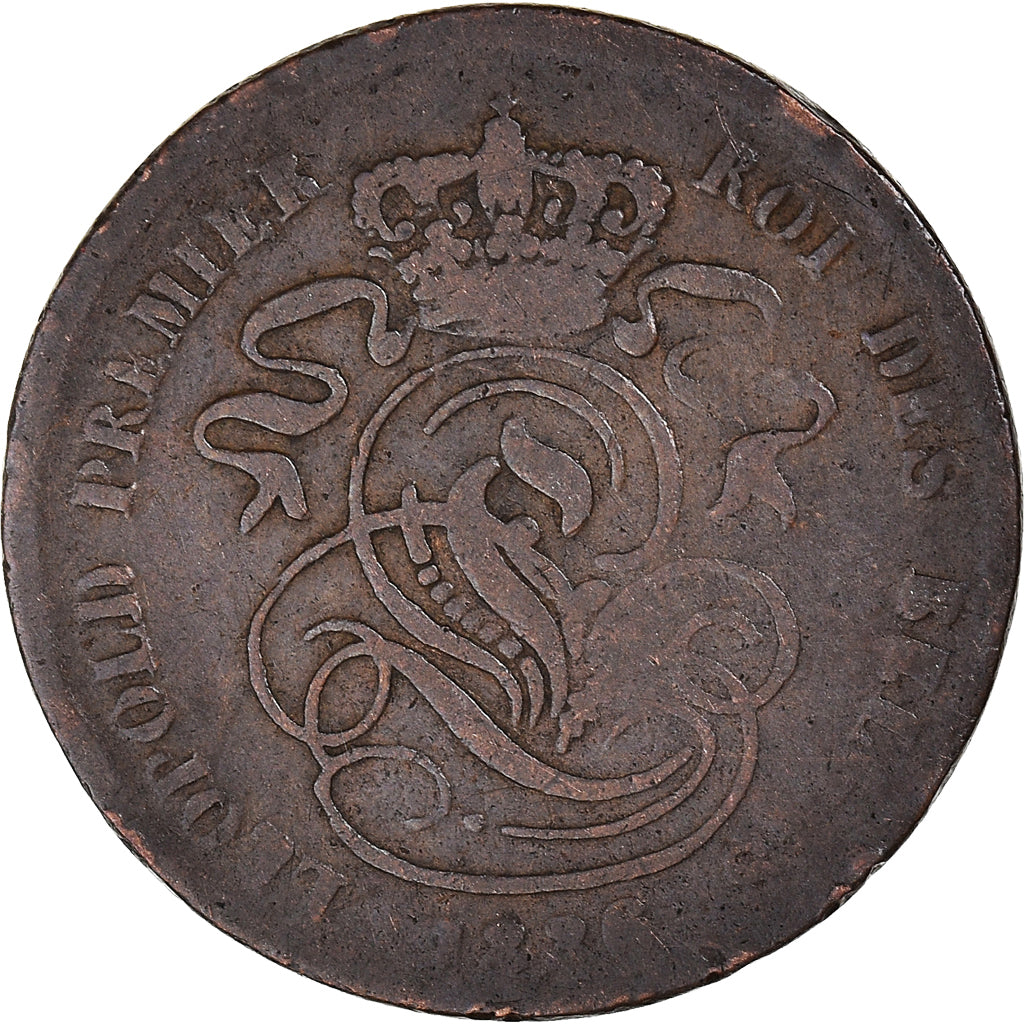 Coin, Belgium, Leopold I, 2 Centimes, 1836, VF(20-25), Copper, KM:4.2