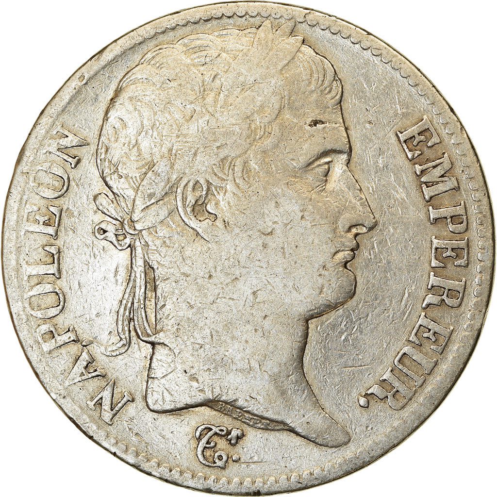 Coin, France, Napoléon I, 5 Francs, 1814, Paris, VF(20-25), Silver, KM:694.1