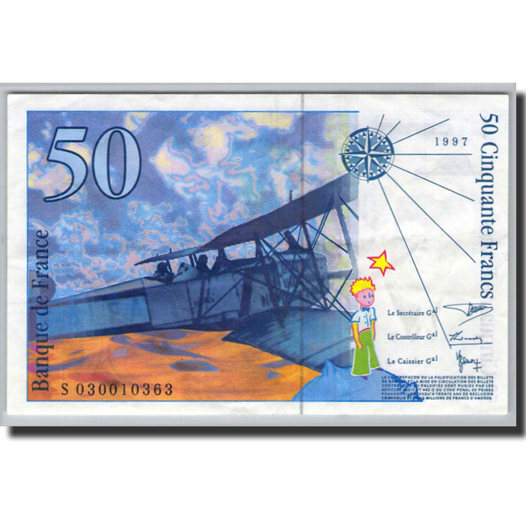France, 50 Francs, 50 F 1992-1999 ''St Exupéry'', 1992, 1997