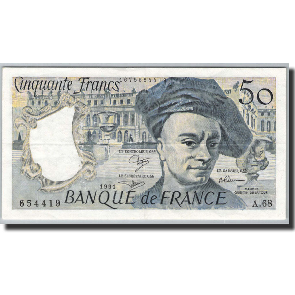 Francia, 50 Francs, 50 F 1976-1992 ''Quentin de La Tour'', 1976