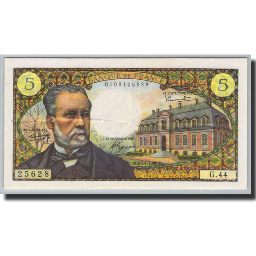 Banknote, France, 5 Francs, 5 F 1966-1970 ''Pasteur'', 1966