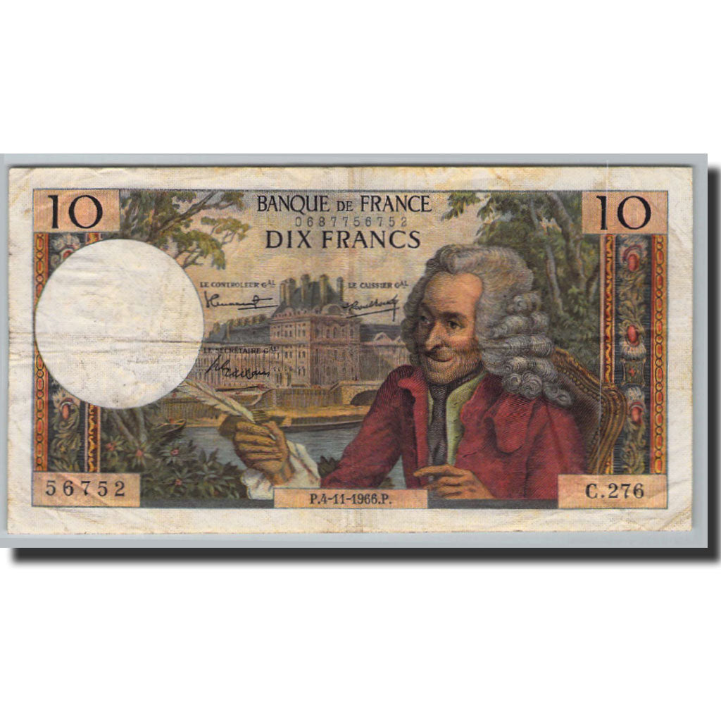 Banknote, France, 10 Francs, 10 F 1963-1973 ''Voltaire'', 1963