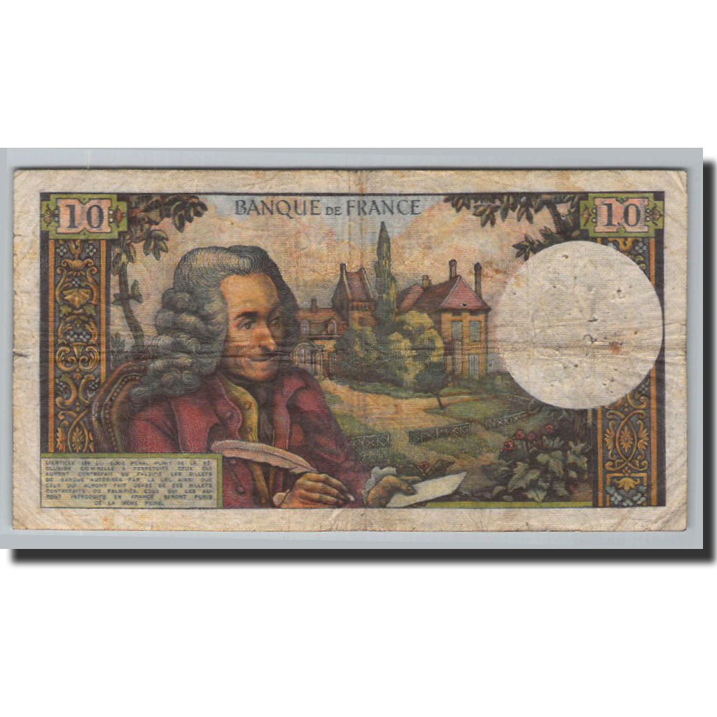 Banknote, France, 10 Francs, 10 F 1963-1973 ''Voltaire'', 1963, G.Gouin