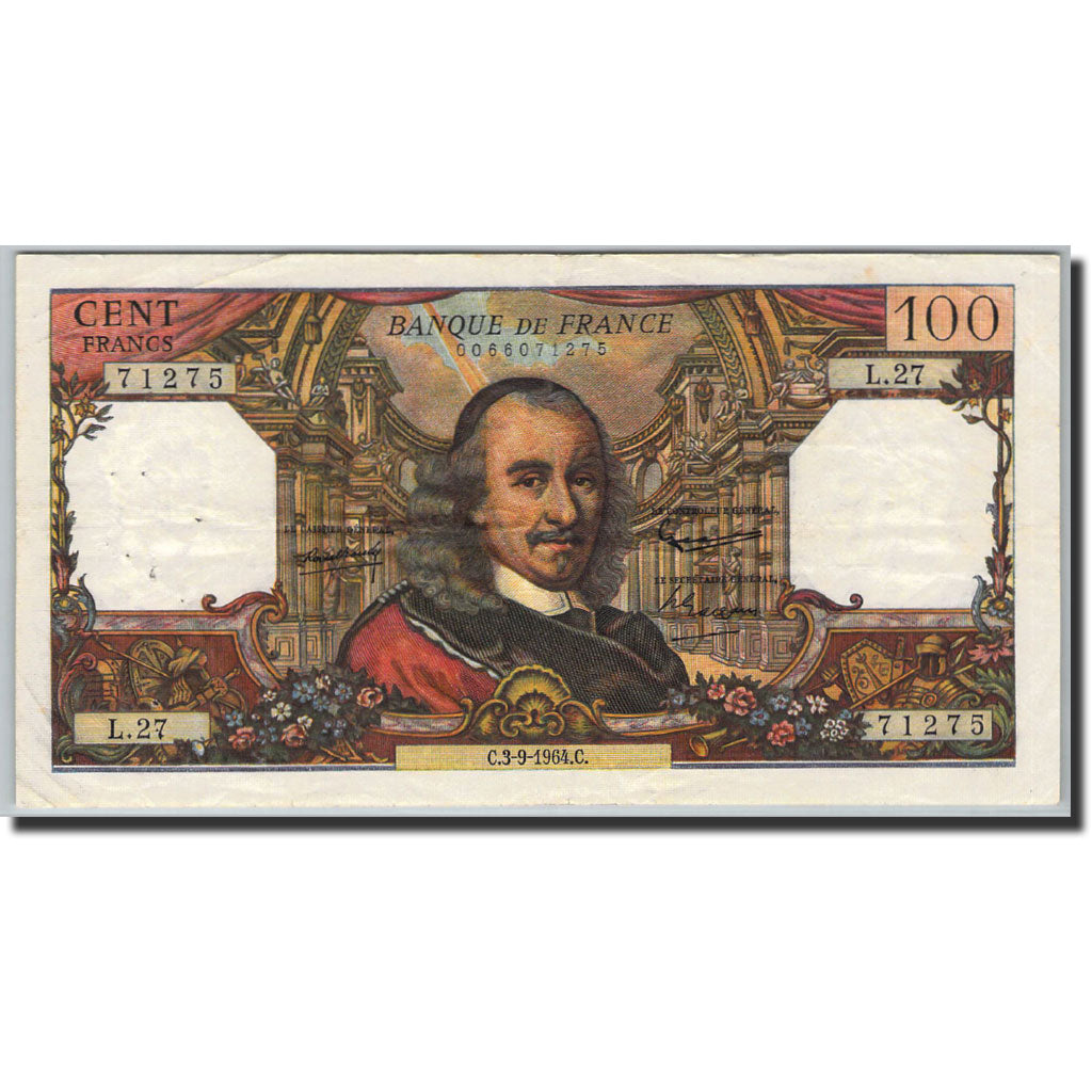 Banknote, France, 100 Francs, 100 F 1964-1979 ''Corneille'', 1964, G.Gouin