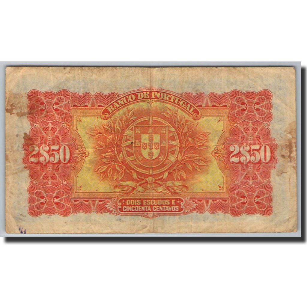 Banconote, Portogallo, 2 Escudos 50 Centavos, 1922, KM:127, 1925-11-18, MB+