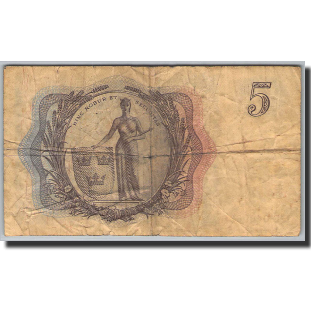 Sweden, 5 Kronor, 1954-1961, 1960, KM:42e, VF(20-25)