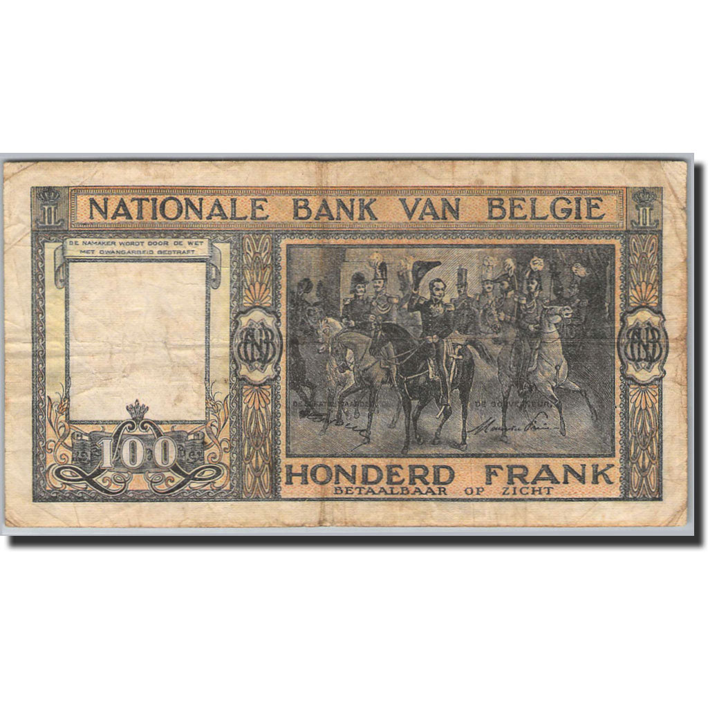 Biljet, België, 100 Francs, 1945-1950, 1948-03-20, KM:126, TTB
