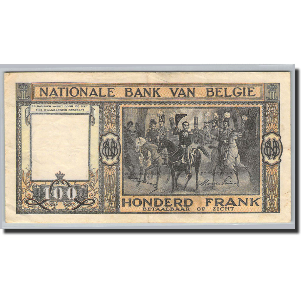 Banknote, Belgium, 100 Francs, 1945-1950, 1948-09-18, KM:126, AU(50-53)