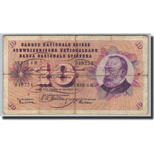 Banknote, Switzerland, 10 Franken, 1955-77, 1955-10-22, KM:45b, VF(20-25)
