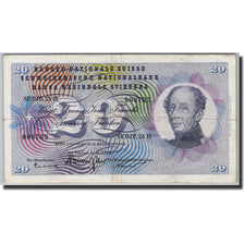 Geldschein, Schweiz, 20 Franken, 1954-1976, 1960-12-22, KM:46h, S+