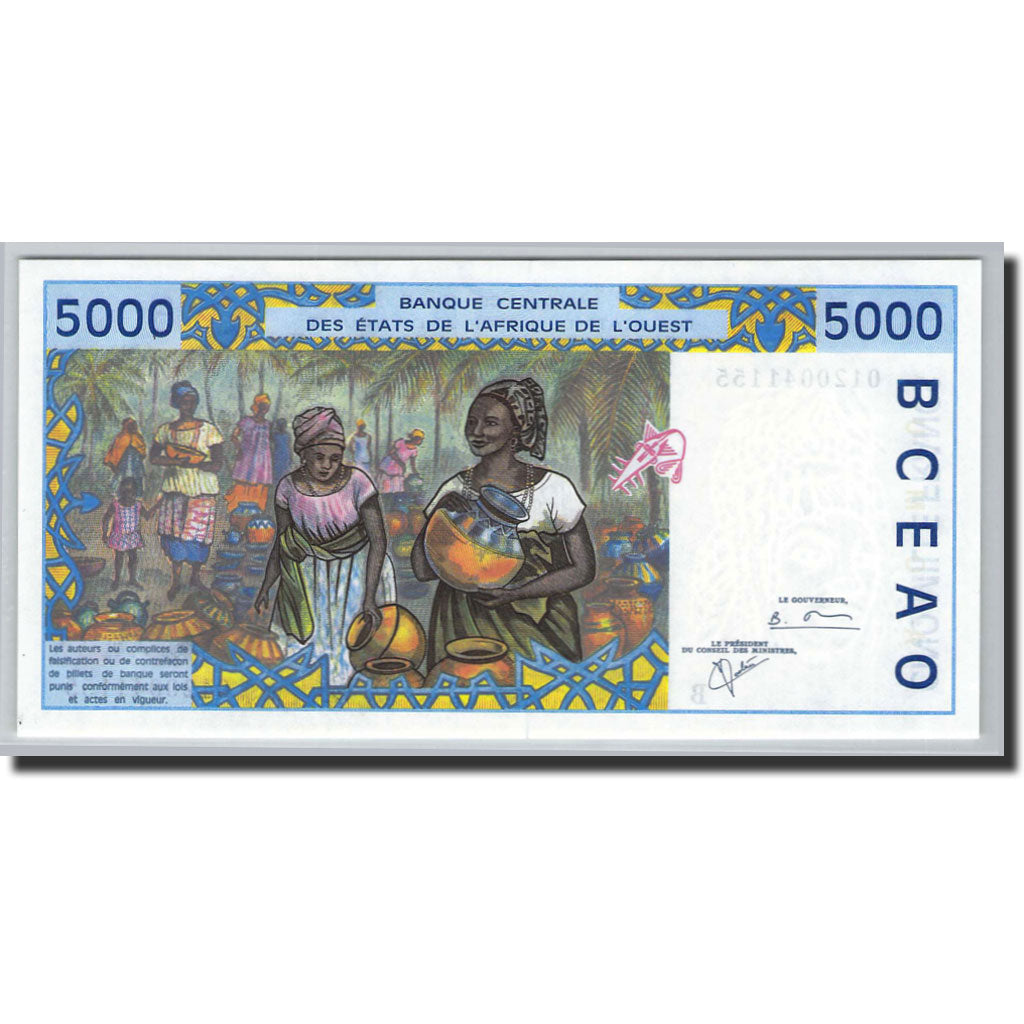 Banknote, West African States, 5000 Francs, 1991-1992, 2001, KM:213Bk