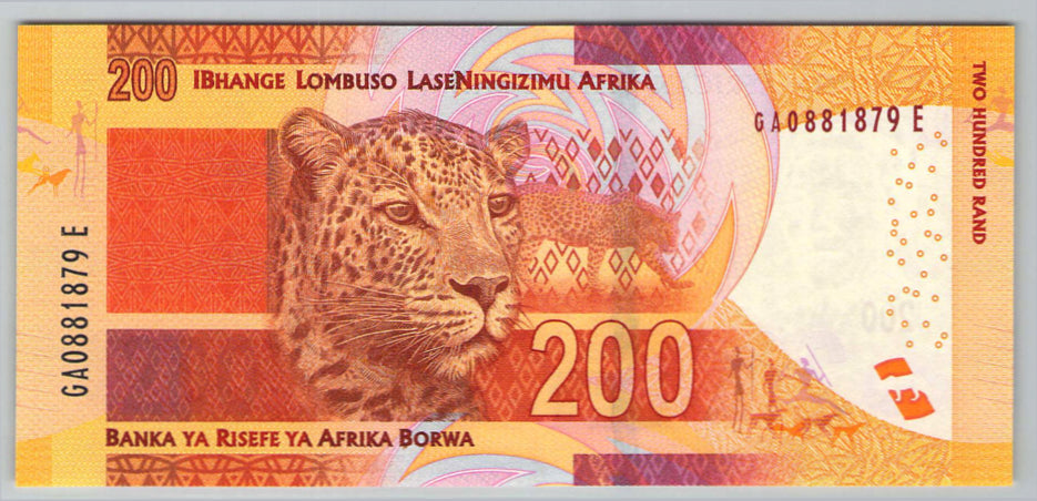 Banknote, South Africa, 200 Rand, 1992-1994, 2012, KM:137, UNC(65-70)
