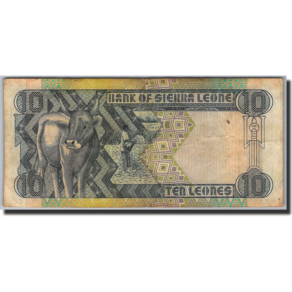 Sierra Leone, 10 Leones, 1988, 1988-04-27, KM:15, VF(20-25)