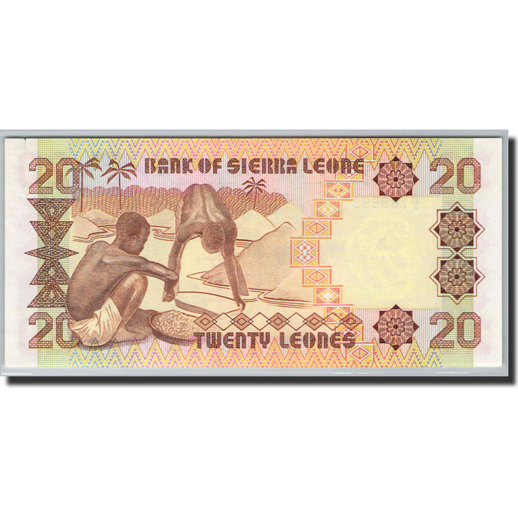 Sierra Leone, 20 Leones, 1988, 1988-04-27, KM:16, UNC(63)