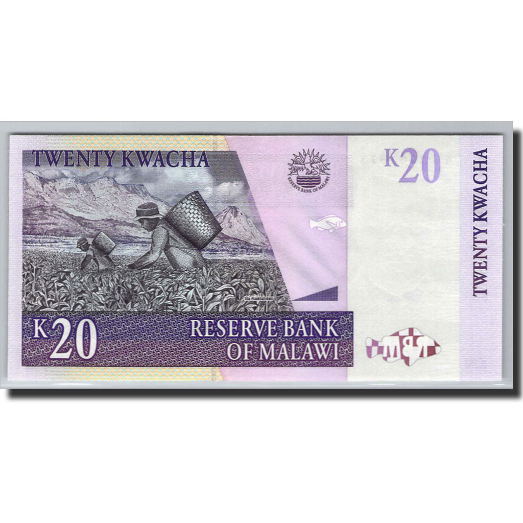 Banknote, Malawi, 20 Kwacha, 1997, 1997-07-01, KM:38a, UNC(65-70)