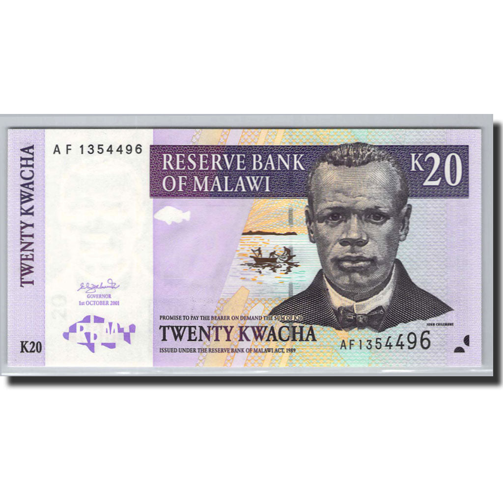 Malawi, 20 Kwacha, 2001, 2001-10-01, KM:44a, UNC(65-70)