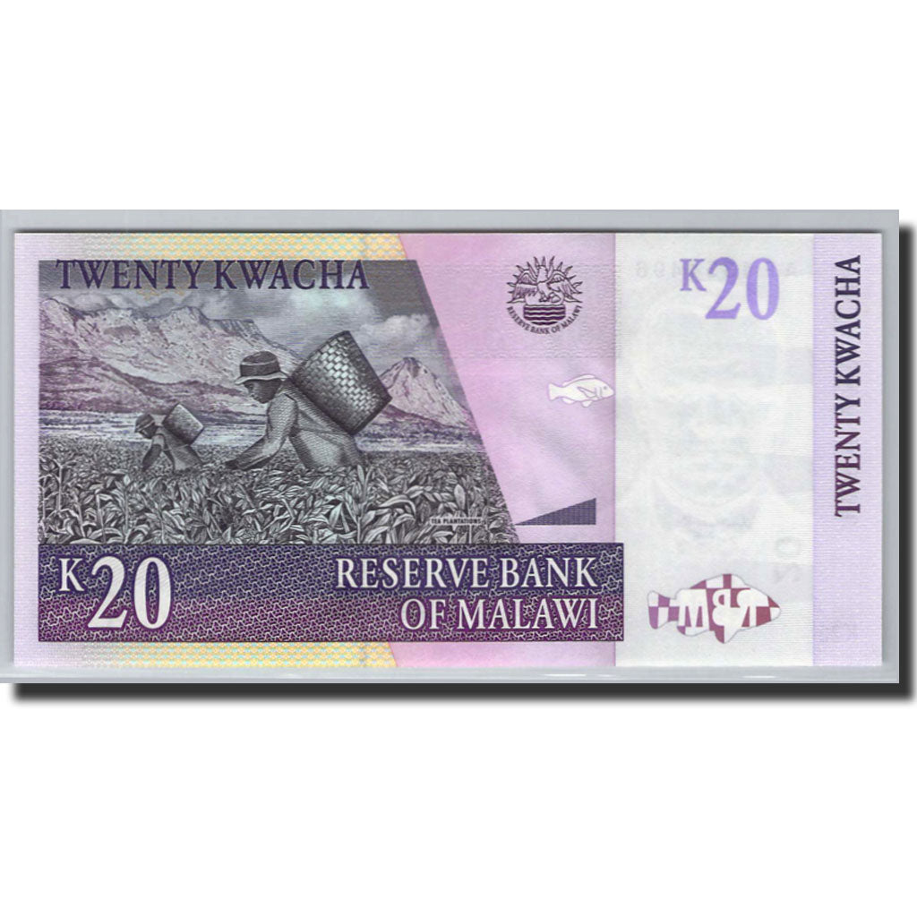 Malawi, 20 Kwacha, 2001, 2001-10-01, KM:44a, UNC(65-70)