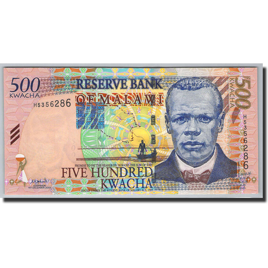 Banknote, Malawi, 500 Kwacha, 2001, 2001-12-01, KM:48a, UNC(65-70)