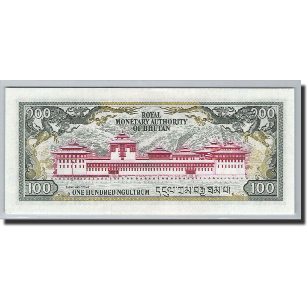 Banconote, Bhutan, 100 Ngultrum, 1986, KM:18a, Undated (1986), FDS