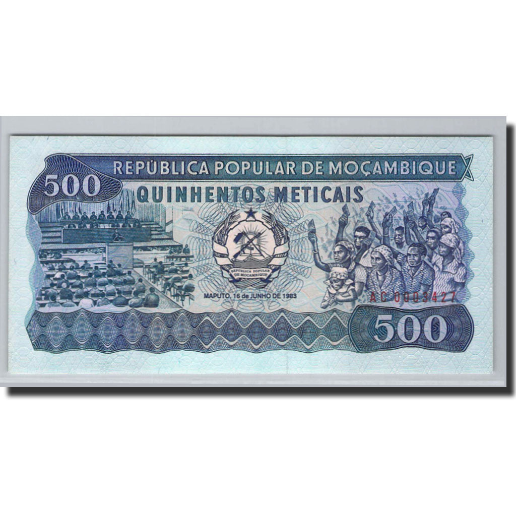 Billet, Mozambique, 500 Meticais, 1983, 1983-06-16, KM:131a, NEUF