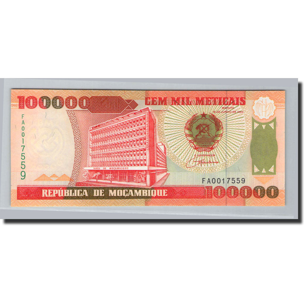 Banconote, Mozambico, 100,000 Meticais, 1993, KM:139, 1993-06-16, FDS