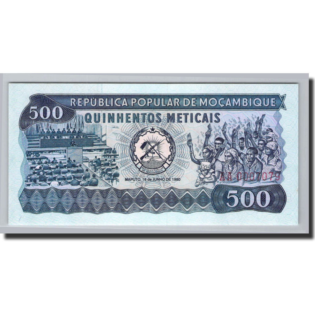 Mozambique, 500 Meticais, 1980, KM:127, 1980-06-16, UNC(65-70)