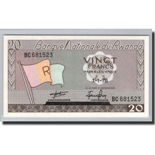 Banknote, Rwanda, 20 Francs, 1976, 1976-01-01, KM:6e, UNC(65-70)