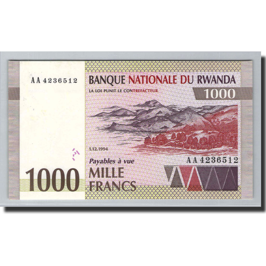 Banknote, Rwanda, 1000 Francs, 1994, 1994-12-01, KM:24a, UNC(65-70)