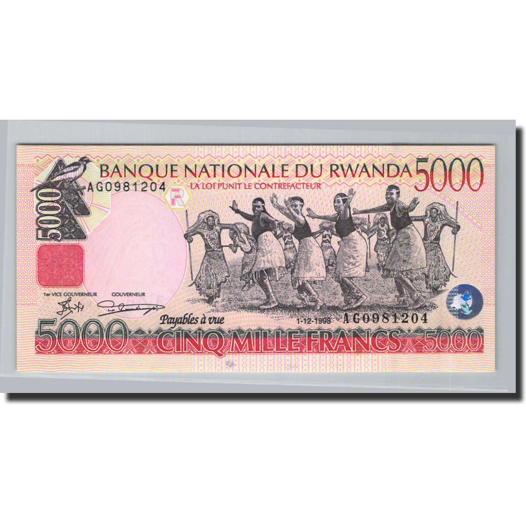 Banknote, Rwanda, 5000 Francs, 1998, 1998-12-01, KM:28a, UNC(65-70)