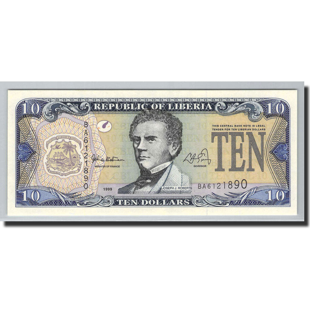 Banknote, Liberia, 10 Dollars, 1999, Undated (1999), KM:22, UNC(65-70)