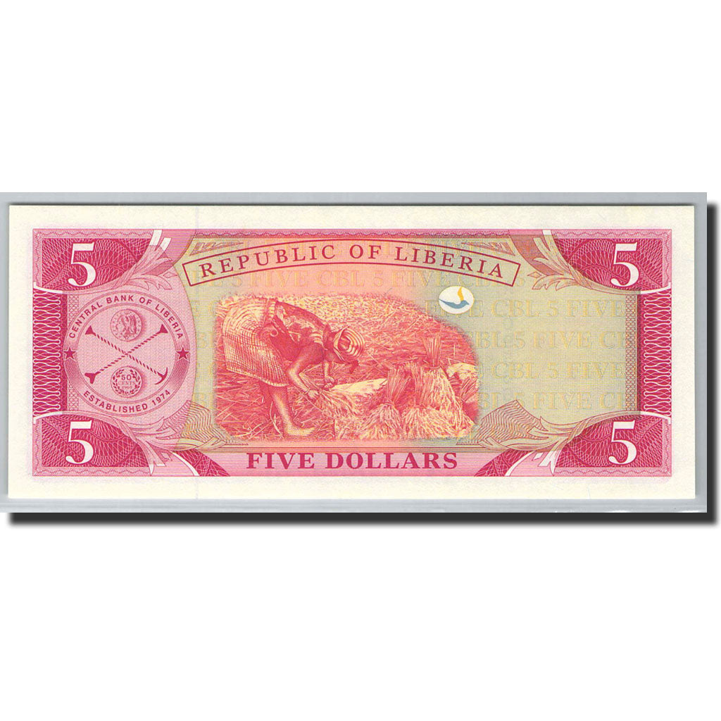 Billet, Liberia, 5 Dollars, 1999, Undated (1999), KM:21, NEUF