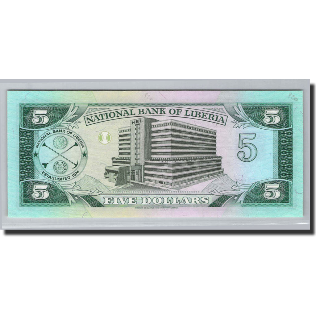 Liberia, 5 Dollars, 1991, 1991-04-06, KM:20, UNC(65-70)